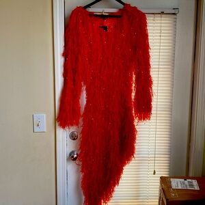 Beautiful red sweater dress